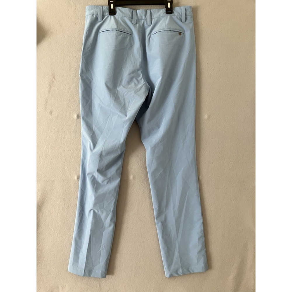 Sligo Men's 32/33 Light Blue Performance Golf Pants Flat Front Pockets Outdoors - Picture 4 of 8